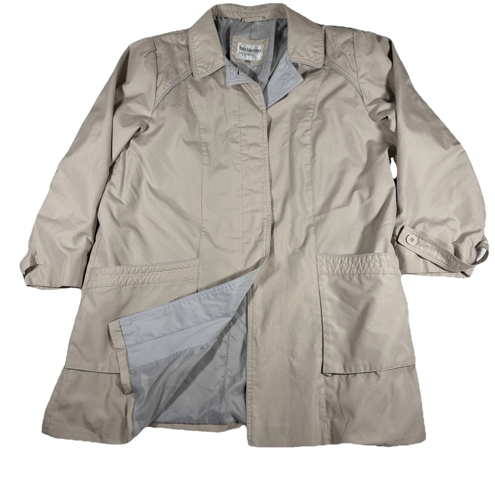 Vintage 80s 90s Rain Ramblers Tan Trench‎ Coat Size 20.5 Taiwan ROC